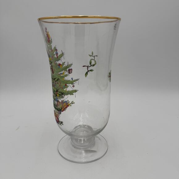 Spode Christmas Tree 9" Pedestal Hurricane NWT - Picture 4 of 9